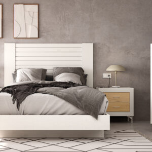 Dormitorio Blanco y Roble